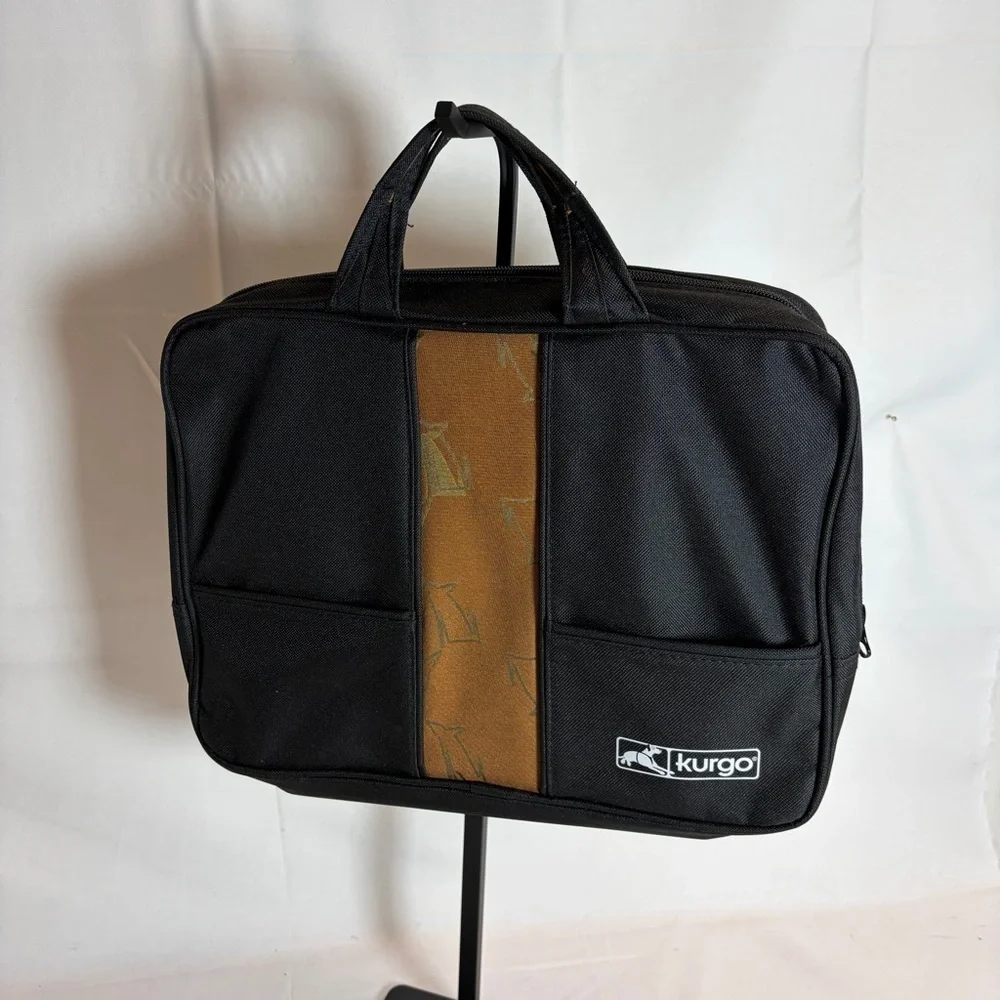 Kurgo Black Travel Organizer Bag – Laptop/Work Tote – Added Long Strap